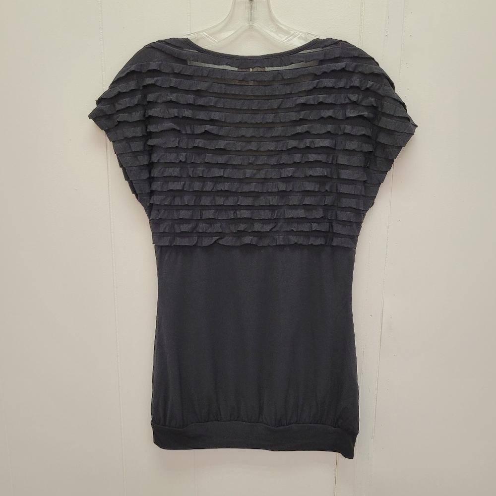L8teR Ruffle Cap Sleeve Tunic Top - Picture 3 of 10